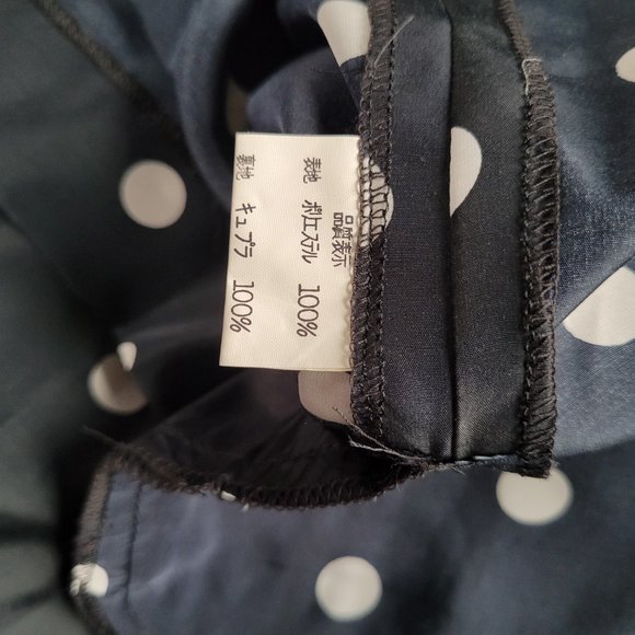 Vintage 80s Graphic Black Polka Dot Secretary Dress - Picture 11 of 15